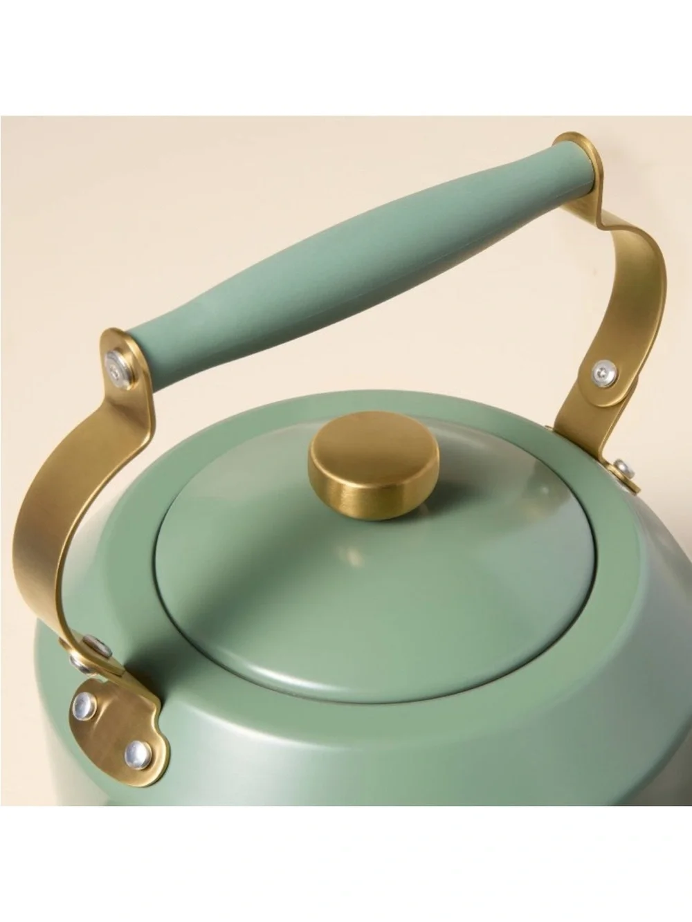 2qt Coated Tea Kettle Bright Olive - Hearth & Hand™ with Magnolia